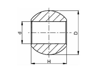 Cat 3 Top Link Ball Ø60x51xØ32 mm 05130, durable metal construction, precision-fit for agricultural machinery and heavy-duty use. - 1