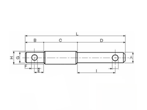 Double Implement Pin ø25-32-25