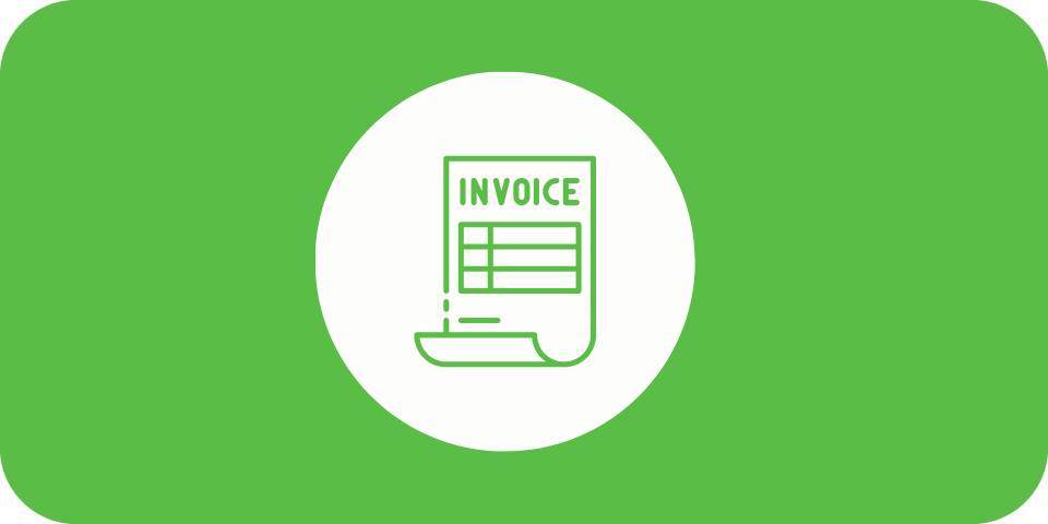 <img src="image.png" alt="Green icon of an invoice document with a white circular background, displaying the word 'INVOICE' and a simple table layout, symbolizing billing or financial documentation.">
