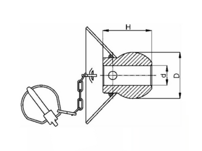 Link Ball With Guide Cone Ø64X72X37 mm