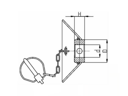 Link Ball With Guide Cone Ø64X72X37 mm