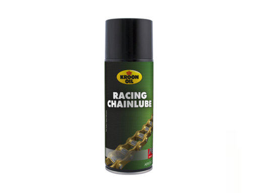 Racing Chainlube by Kroon Oil, designed for optimal lubrication and protection of motorcycle chains in high-performance racing conditions.