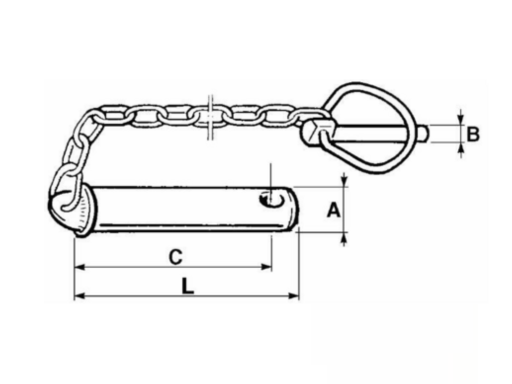 Top Link Pin ø25x120mm 00179