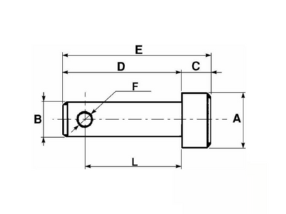 Weld-On Link Pin ø19, part number 04370 - 1